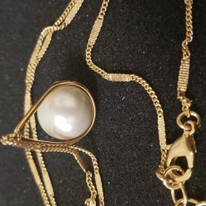 Goldtone Pearl Necklace